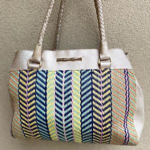Elaine Turner gold & woven shoulder bag